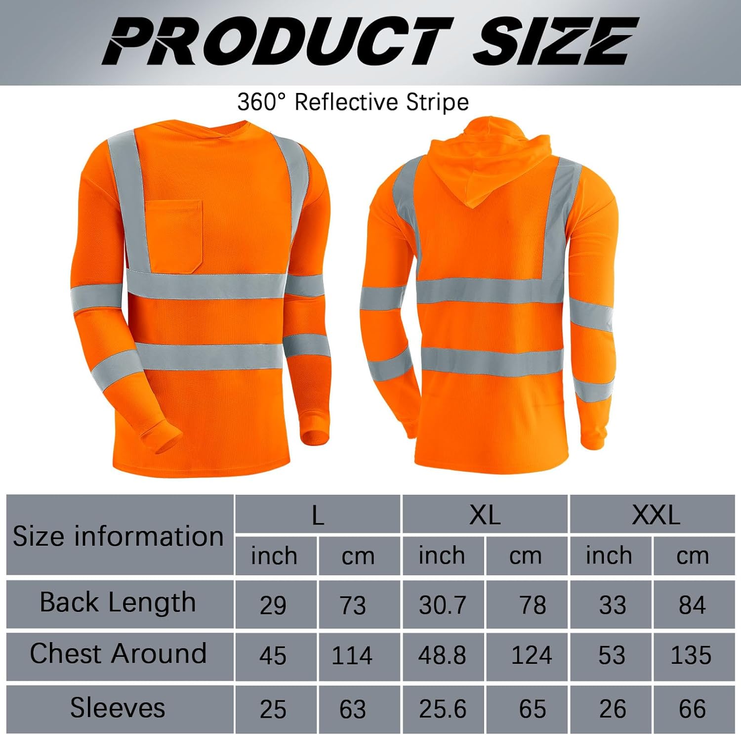 Amylove 4 Pcs Reflective Safety T Shirt High Visibility Work Shirts Sun Protection Construction - Image 2