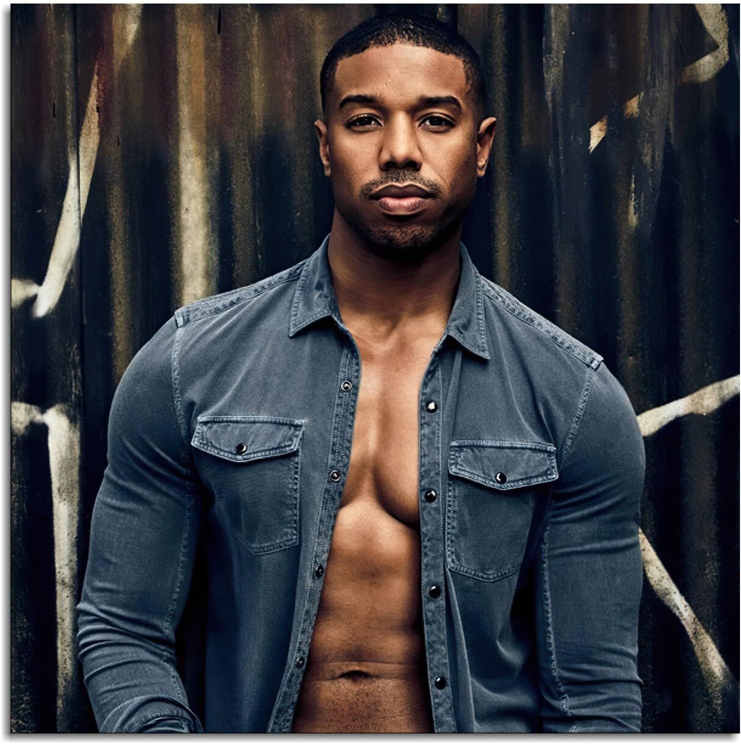 MICHAEL B JORDAN Poster Canvas Prints Wall Art For Home Office Decorations Unframed 8"x8"