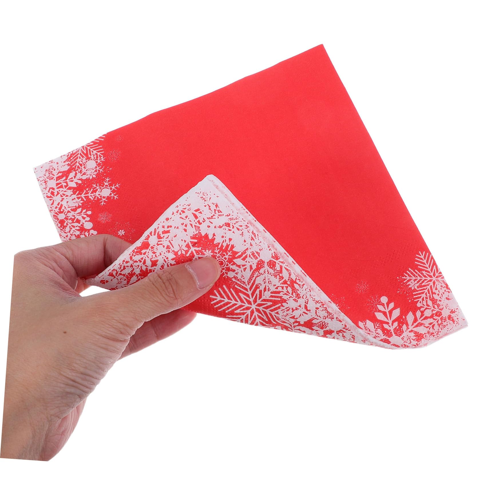 100 piezas Servilletas Desechables de Papel con de Rojos y para Fiesta Navideña Absorbentes y Decorativas para Mesa de de Invierno