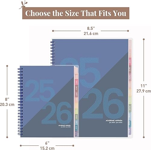 Miniatura 6 de Rileys Academic Planner 2025-2026, agenda diaria, semanal y mensual, julio de 2025 a junio de 2026, páginas de notas para estudiantes,
