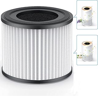 MOOKA AP-S0610L Air Purifier Filter, 3-in-1 True HEPA Filter, High-Efficiency Activated Carbon Air Filter for Smoke, Odor, Dander, Pollen (White)