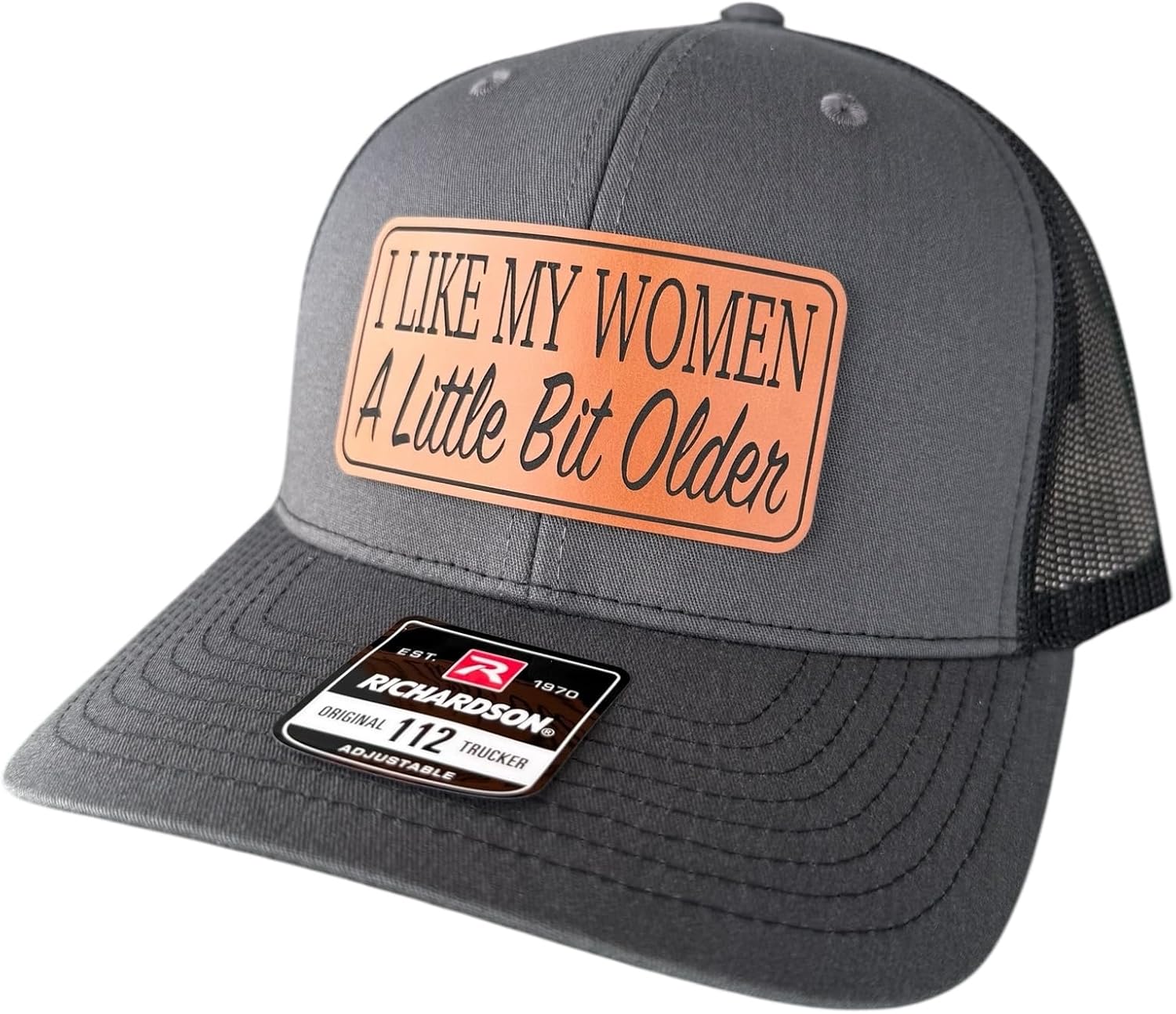 BUBBLEHEAD INK Handmade Adjustable Snapback Hat, I Like My Girls A Little Bit Older Patch