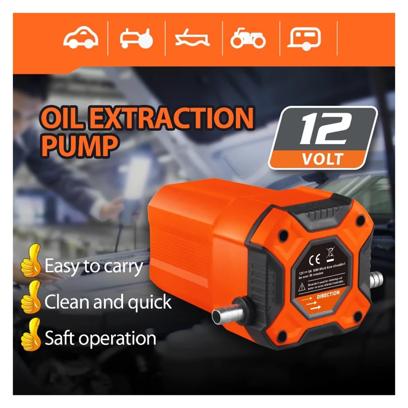 Pompa do wymiany oleju, 10 Szt. Pompa Paliwa, Olej Do Pojazdów Elektrycznych 12 V, Samozasysająca 100 W, Silnik Pompujący Z Dozownikiem dla łodzi Rv Truck
