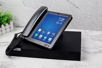 Gcord Smart Landline Telephone Multimedia Telephone with Android 7.9-inch Display VoIP Telephone PSTN LAN/WiFi Dual-mode Home Phone