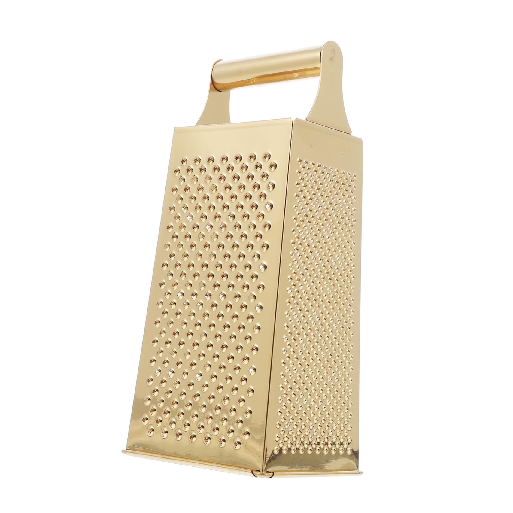 Rallador De Caja De 4 Lados Acero Inoxidable Dorado, Cortador y Rebanador De Verduras y Patatas, Material Seguro Para Uso Doméstico, Práctico Para Cocina y Procesamiento De Frutas