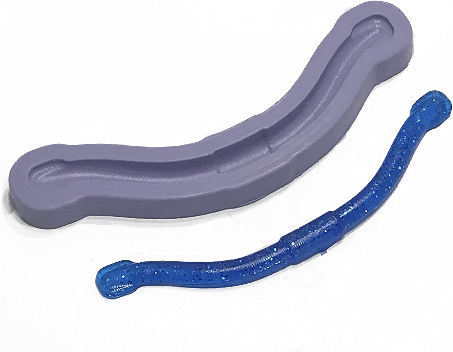 FusionX Fishing Lures FX Mold - 5" Wax Wacky Style Worm Mold - Silicone Soft Plastic Lure Making Mold