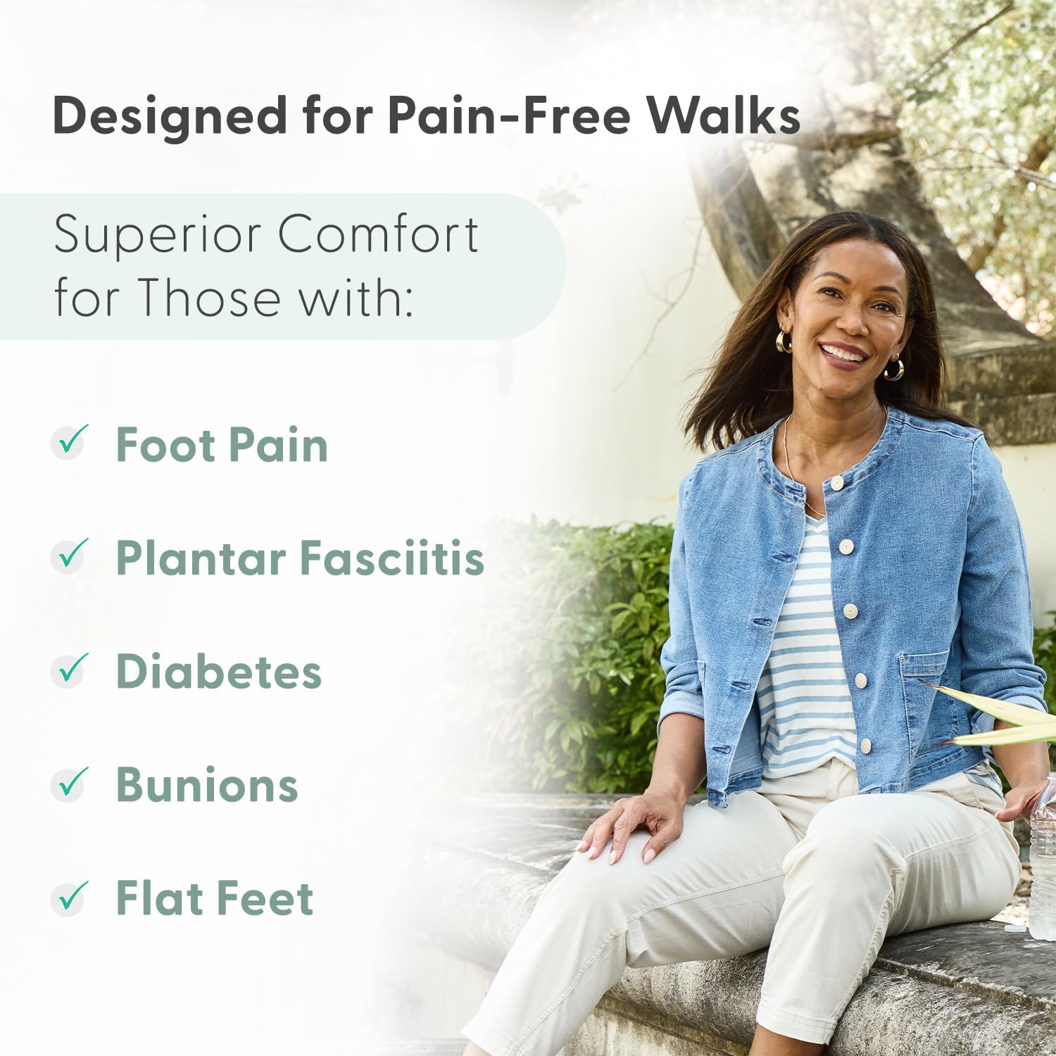 Orthofeet Women's Orthopedic Knit Wander Hands-Free Sneakers - Image 4