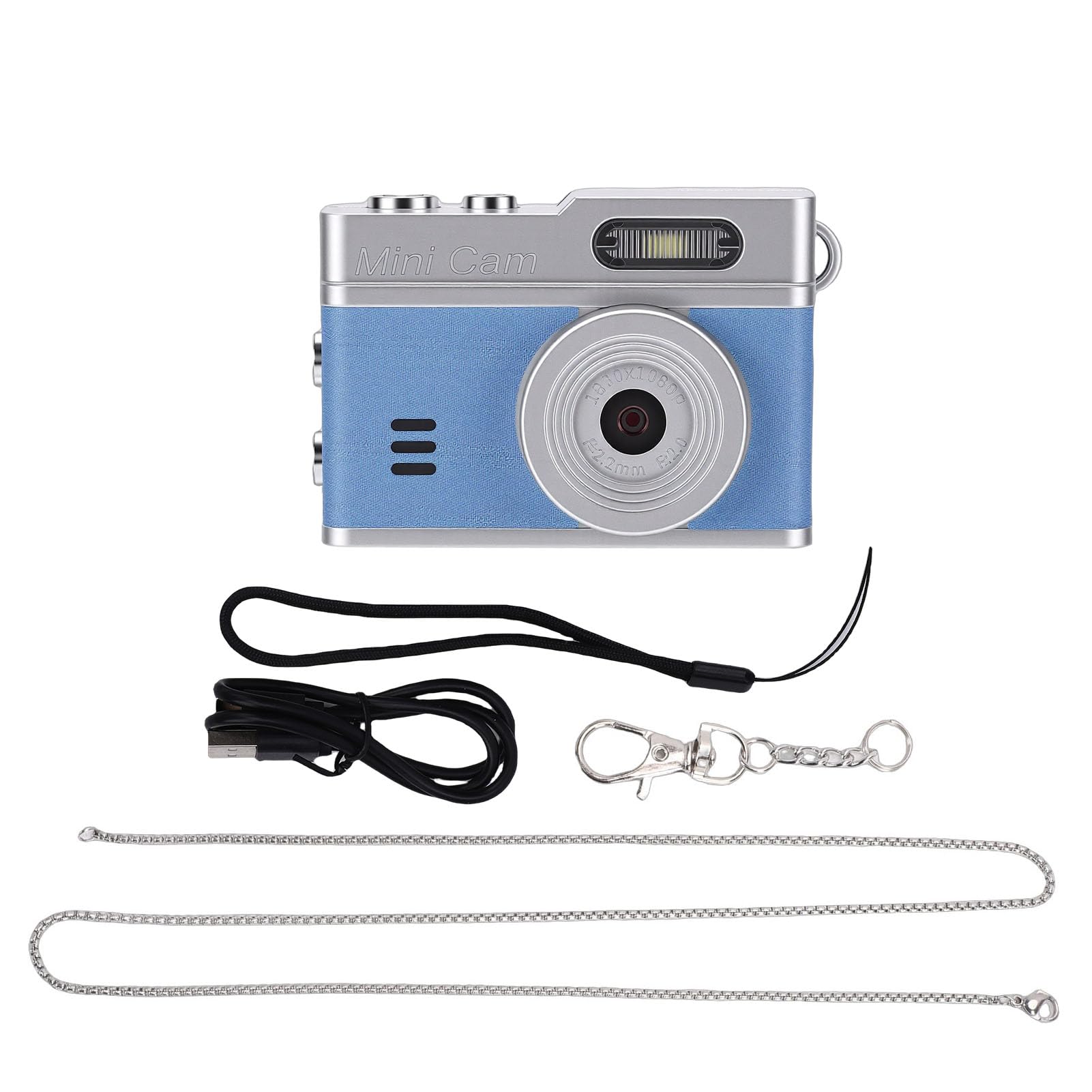 Jiawu Mini Keychain Camera, 12MP 1080P Retro Digital Camera with LED Fill Light and Multiple Filters, 0.96in HD Screen Portable Small Cameras for Travel, Party, Vlog (Blue)-picture-36