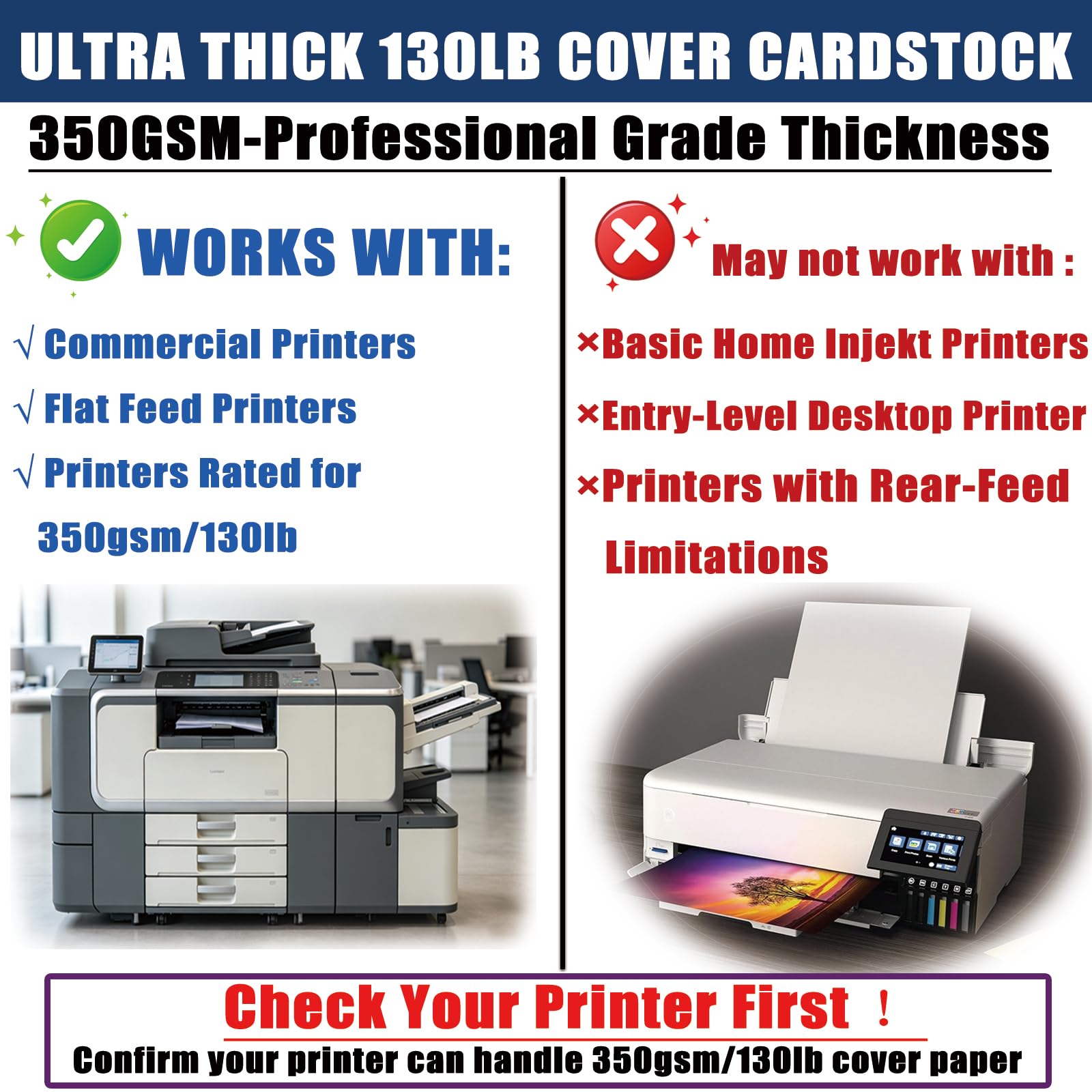 Weyew White Cardstock - 50 Sheets, 8.5" x 11" -4