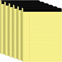 Vista 15 de Paquete de 2 blocs legales de 8.5 x 11 pulgadas, 50 hojas/paquete, blocs de escritura blancos con rayas universitarias y perforadas, blocs de papel