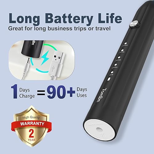 Miniatura 6 de 7AM2M Sonic Electric Toothbrush for Adults and Kids, with 8 Brush Heads and Travel Case,5 Modes with 2 Minutes Built in Smart Timer, One Charge Use