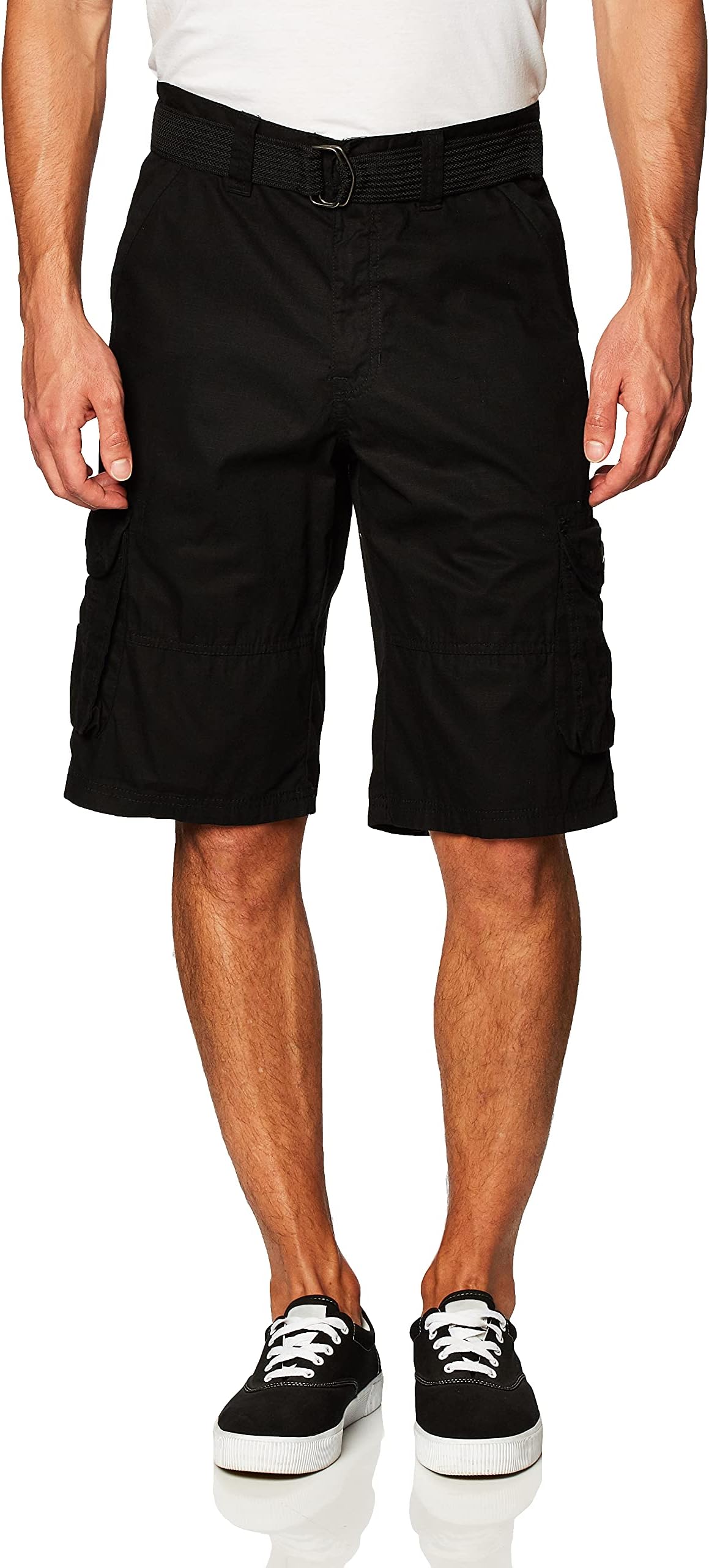Southpole Men's Cotton Belted Cargo Shorts