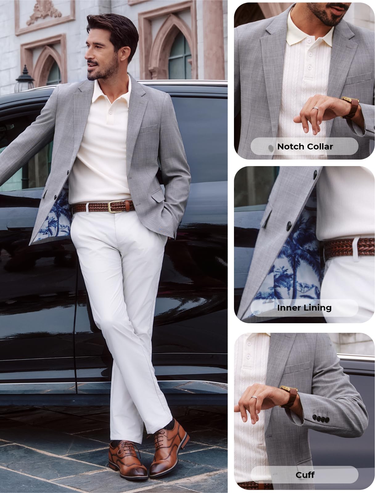 PJ PAUL JONES Blazers Smart Blazer para hombre, abrigos casuales de negocios y deportes