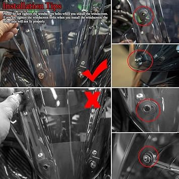 Motorcycle WindScreen Windshield Wind Deflector Visor Viser Compatible with Ninja 1000SX 2020 2021 2022 2023 Z1000SX 2017 2018 2019 (Light Smoke)