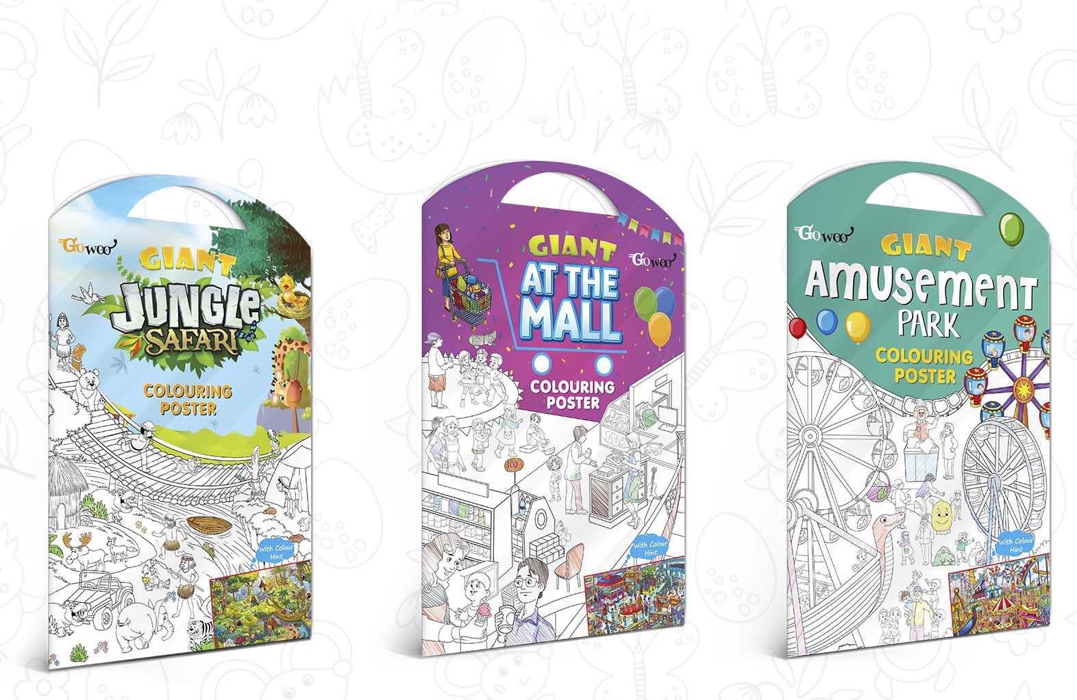 GIANT JUNGLE SAFARI COLOURING POSTER, GIANT AT THE MALL COLOURING POSTER and GIANT AMUSEMENT PARK COLOURING POSTER | Gift Pack of 3 Posters I best colouring kit for 10+ kids (B0C7CTYY5V) Amazon Price History, Amazon Price Tracker