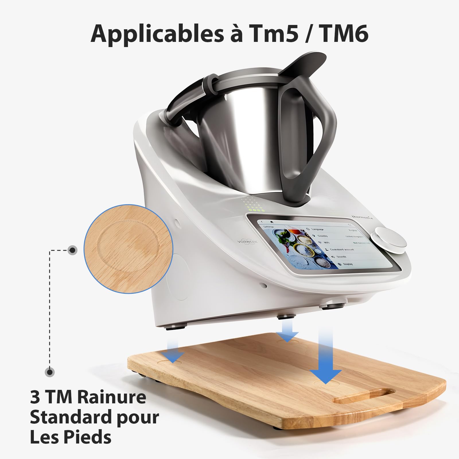 Björn&Schiller Schuifplank Voor Thermomix TM6 En TM5 Hoogwaardige Acrylplank Met Teflon Glijders Antislip Rubberen Pads Slider Plank Onderlegger Rolplank De Zwart 2122457285