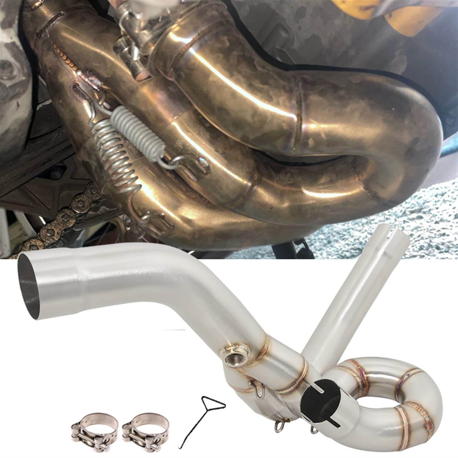 Uitlaatpijpdeflector Motorfiets Uitlaat Katalysator Verwijderen Pijp Escape Pijp Voor Aprilia Shiver 750 2008-2017 SL 750 SL750/GT Shiver 750