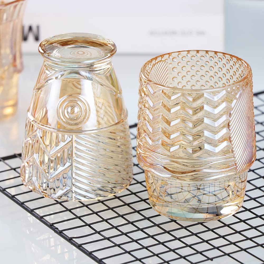 Whiskey Glasses Sculpted Glass Old Fashioned Glasses Whiskey Glass Fashioned Crystal Clear Fish Shape (Zestawione 4 Szklanki)