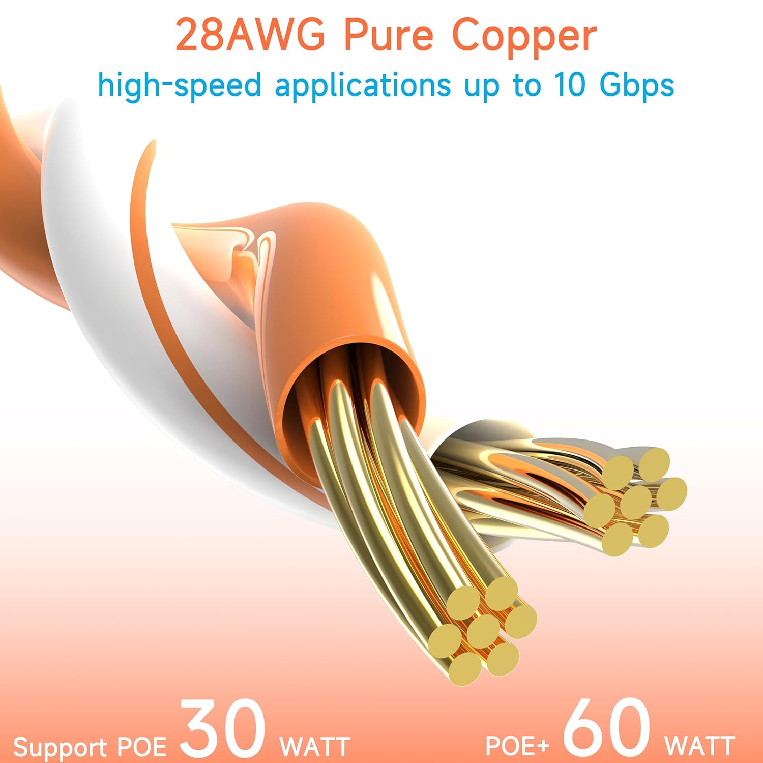 Cat6a Slim Ethernet Patch Cable 3 ft (24 Pack), Cat6a Patch Cable for Data Centers, Cat 6 Cable 10G, Network Patch Cables for Home and Enterprise Network -Blue - Image 6