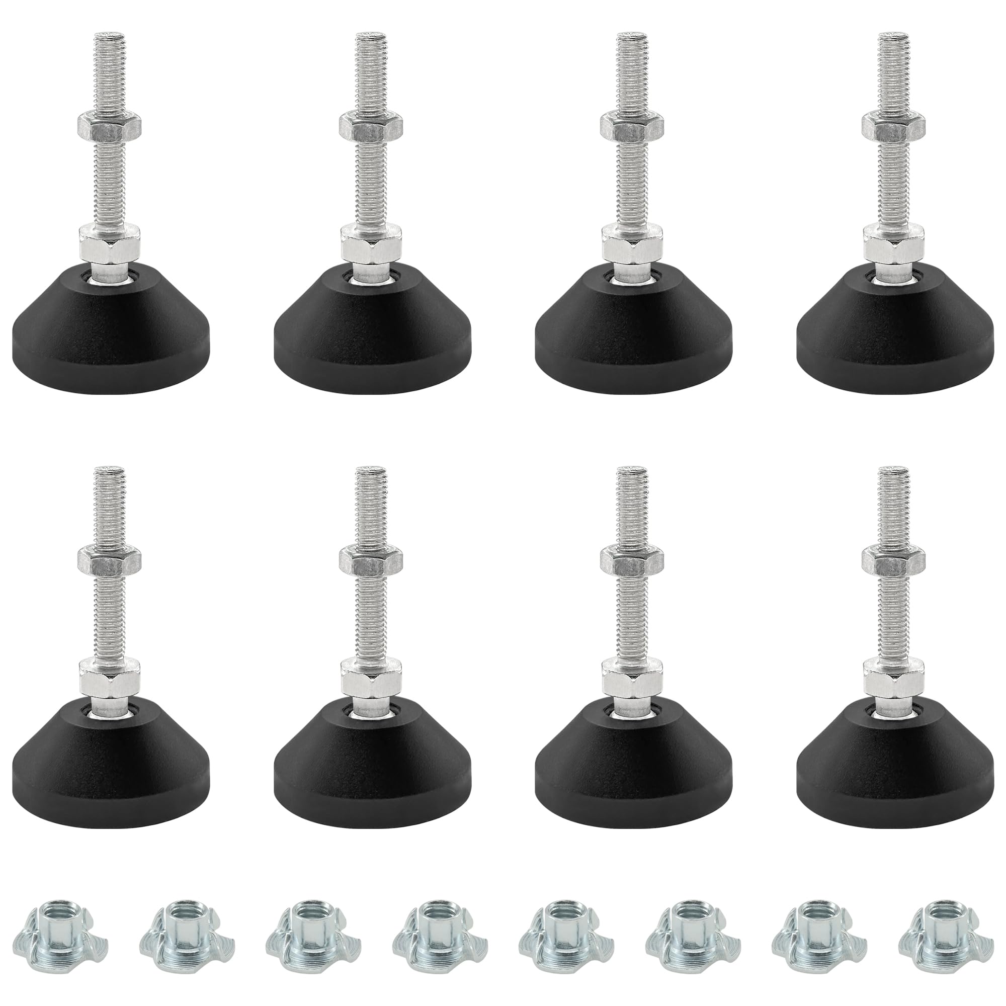 DDHOMIN 8 PCS M8*50mm Adjustable Furniture Levelling Feet,Adjustable Universal Support Legs for Furnitures - Image 2