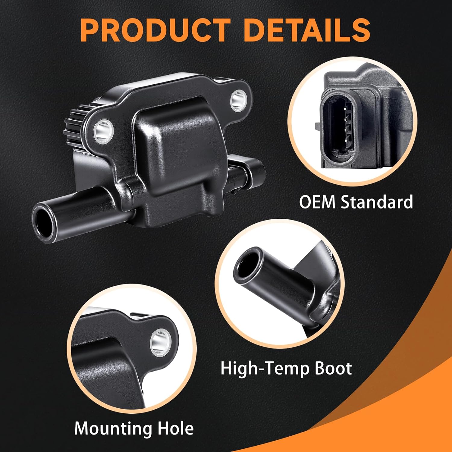 8PCS Square Ignition Coil Pack Compatible with 5.3L 6.0L 6.2L V8 Chevy Tahoe GMC Cadillac Camaro Corvette Express Impala CTS Rainier Avalanche Silverado Suburban Savana 2007 2008 2009 2010 2011, UF413