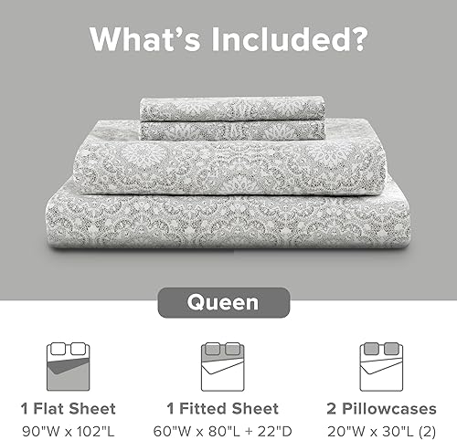 Vista 147 de Comfort Spaces - Sábanas con fundas de almohada Gris diamante