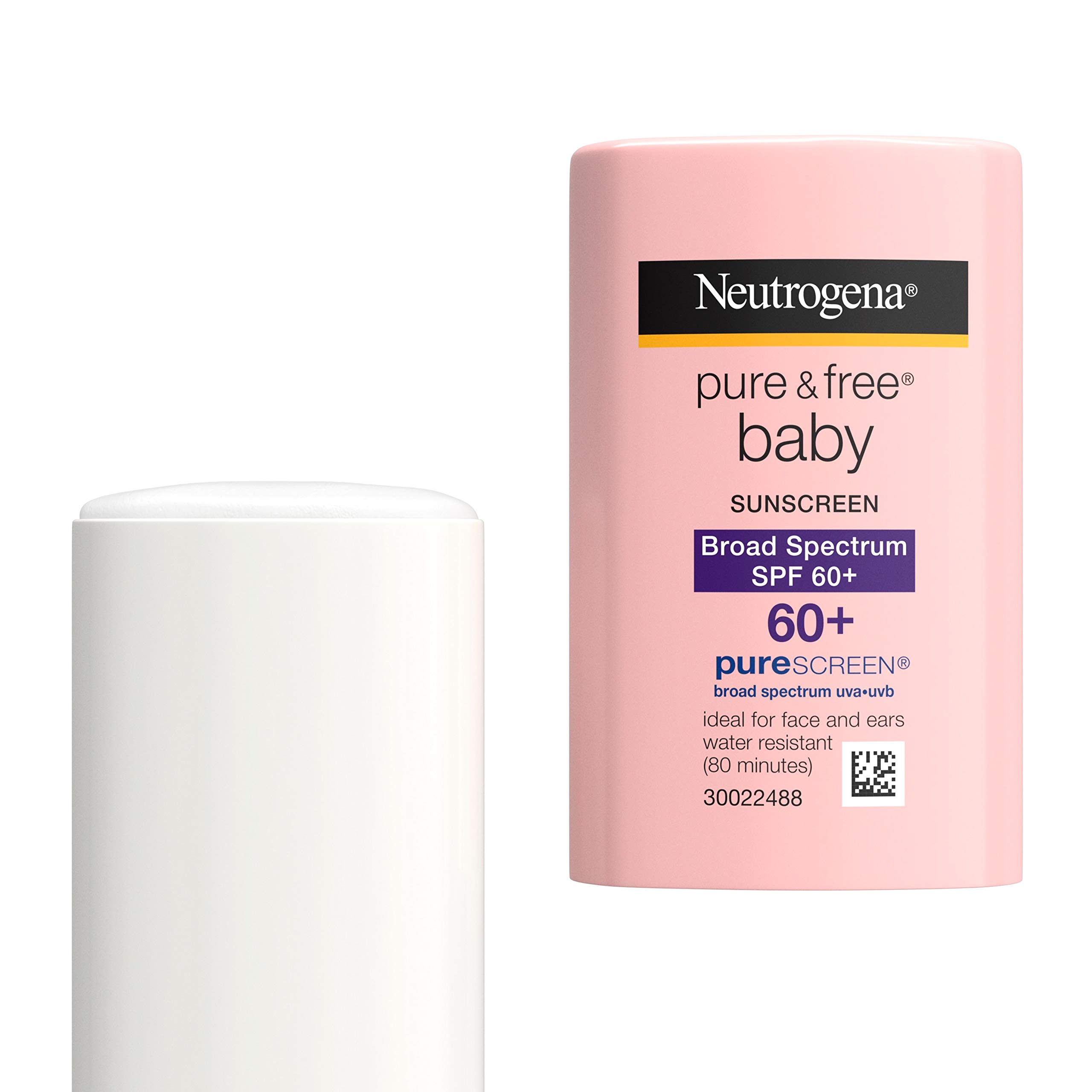 Neutrogena Pure Free Baby Mineral Sunscreen Stick with Broad Spectrum SPF  60 Zinc Oxide, Water-Resistant, Hypoallergenic, Oil- PABA-Free Baby