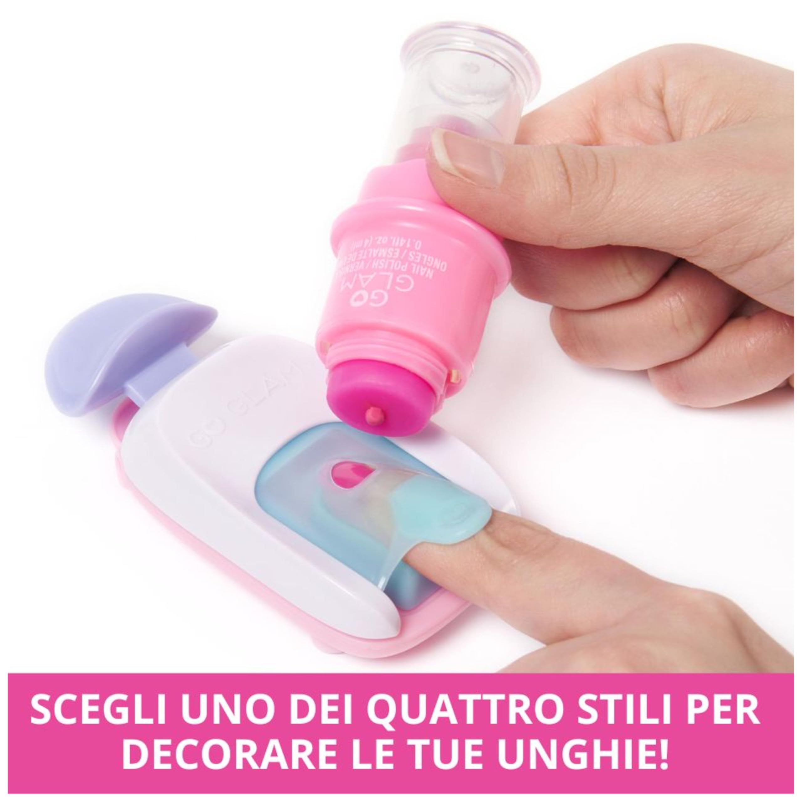Cool Maker, GO GLAM, Macchina Decora Unghie, Decora 200 Unghie con 4 Motivi, 2 Applicatori di Smalto e Maschera per Unghie. Giocattoli Creativi per bambine, 7+ anni