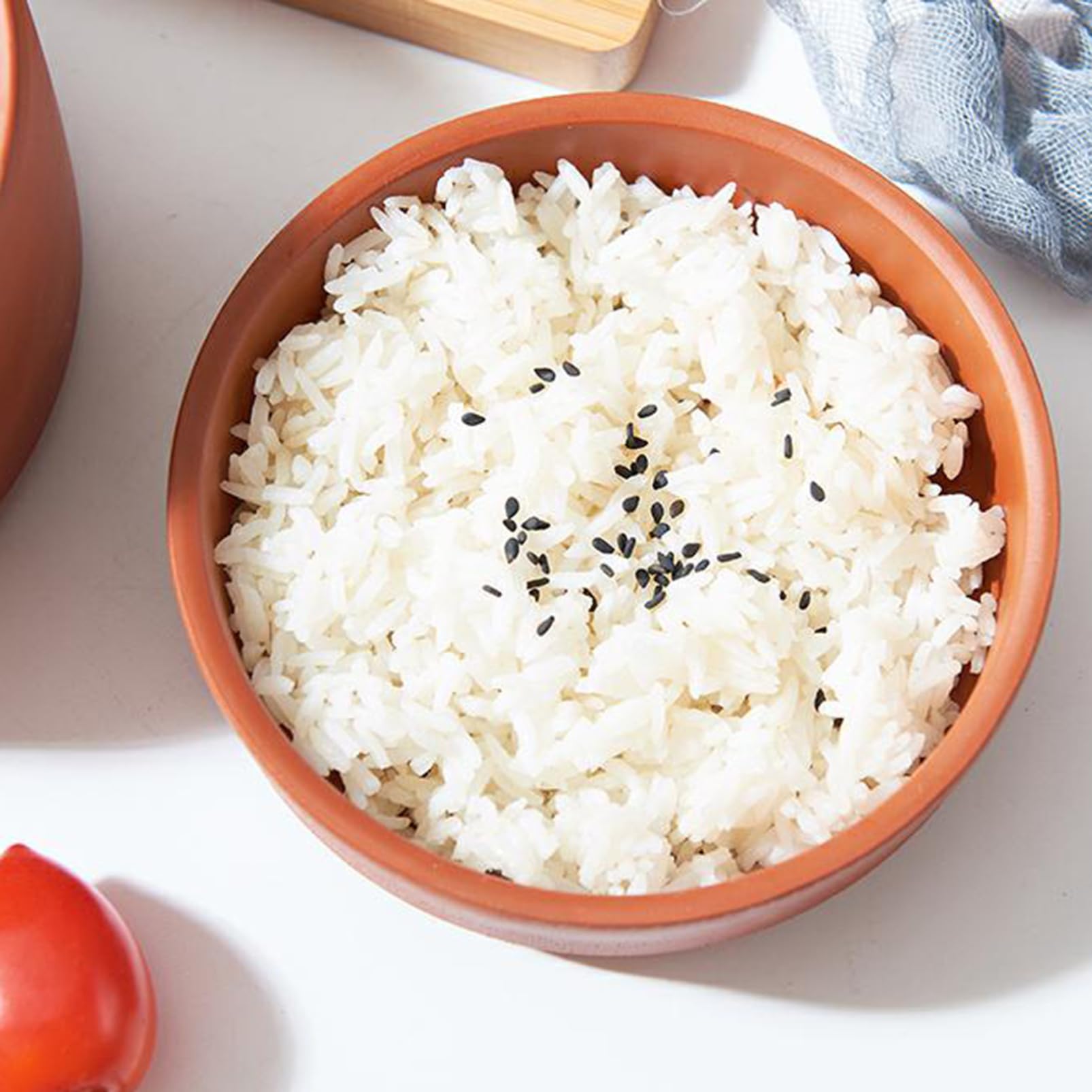 Cabilock Bol à Riz en Poterie Couvercle, Bol à Cuisson la Vapeur Multifonction, Style Ancien, Cuisine et Table