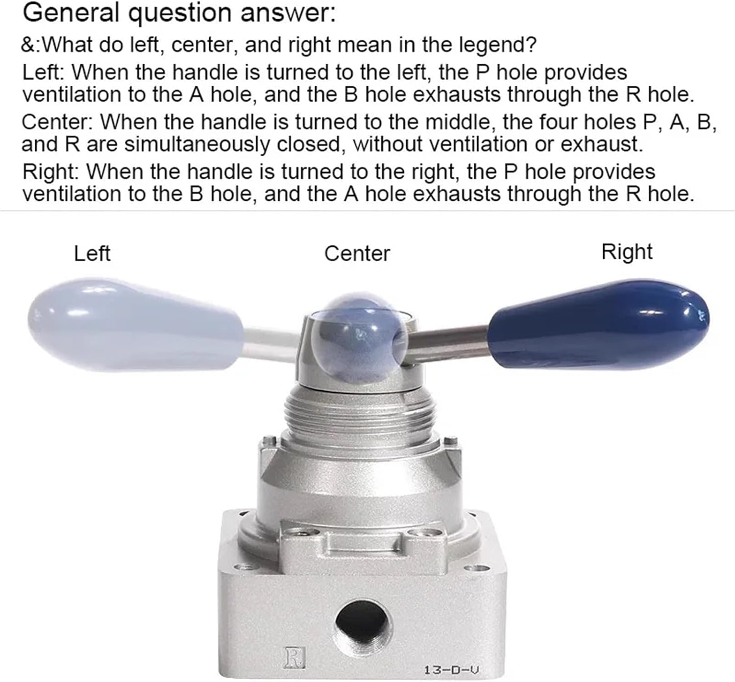 Pneumatic Hand Lever Toggle Valve, 4HV210-08 4/3 4/2 Way Manual Rotary, 1pc(4HV210-06,With Lock (L))