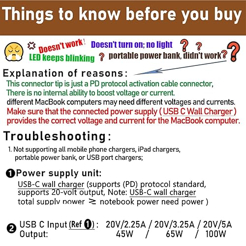 Miniatura 4 de Adaptador magnético USB C de punta en L compatible con 1 MacBook Pro Air magnético, adaptador de carga rápida tipo C PD Power Reemplazo para fuente