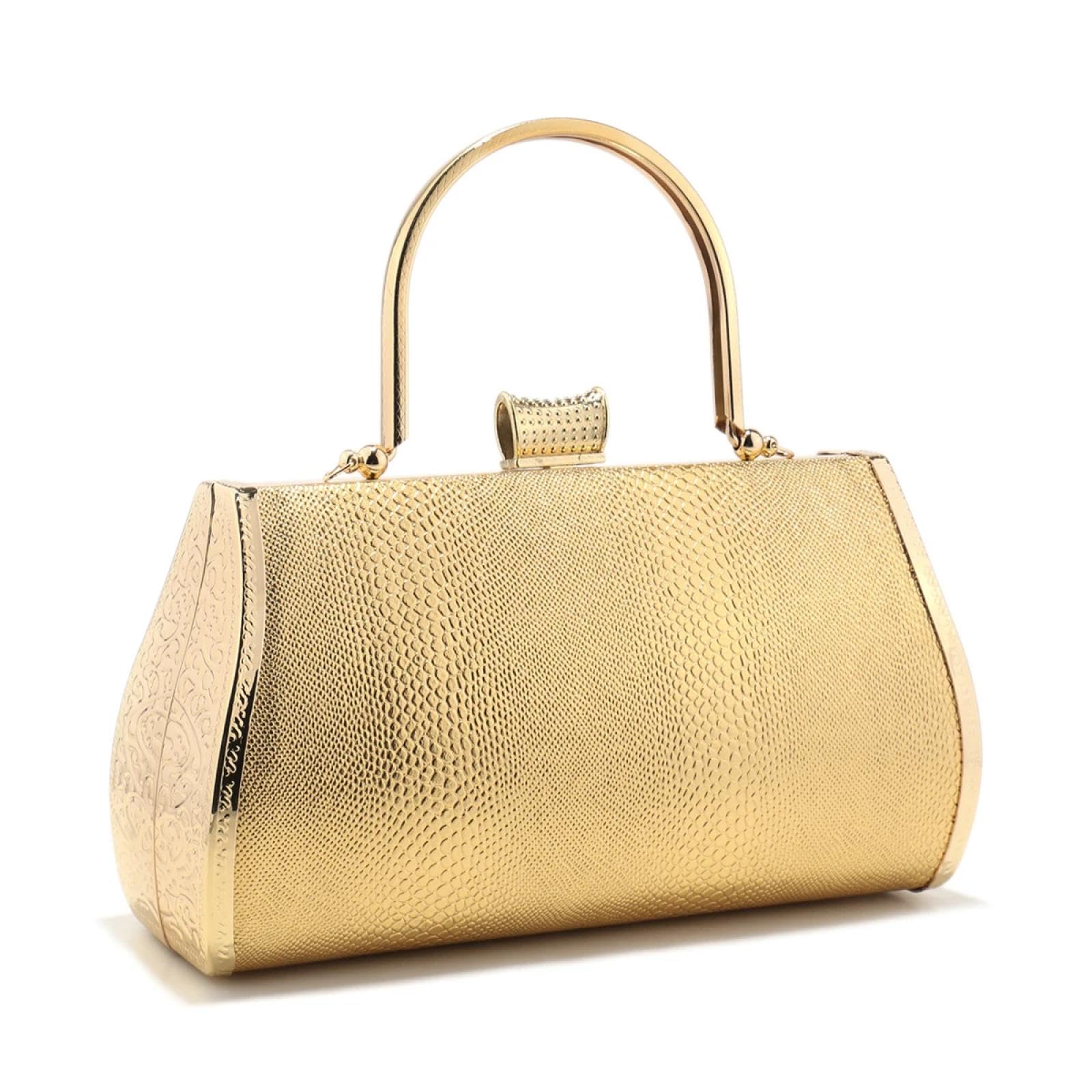Abendtasche Damen Clutch Bucket Design Clutch Golden Glitter Elegantes Mädchen Abend Taschen Strass Steine Perlen Tasche Mit Griff Handtaschen Für Party