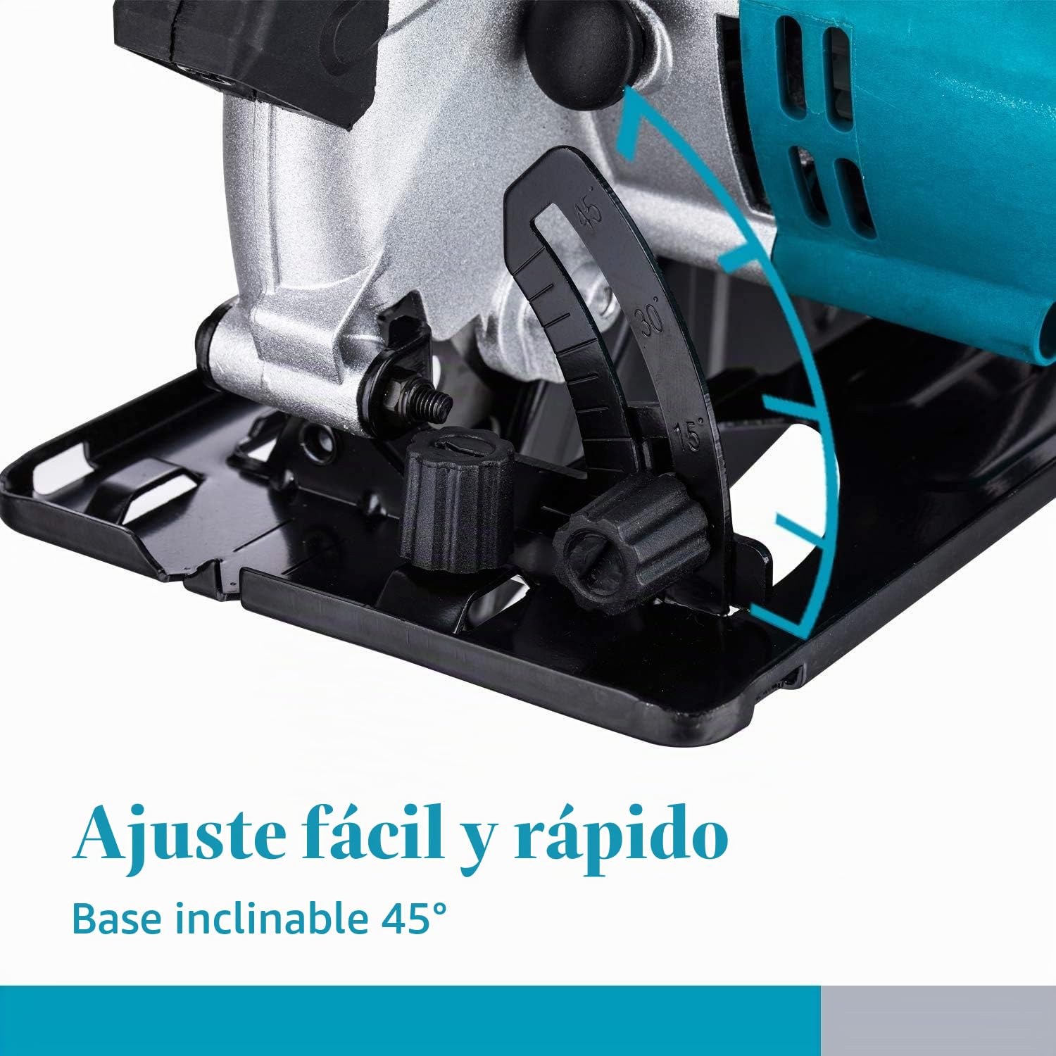 KATSU Sierra Circular 1600W 185mm con Guía Láser y 2 Discos 24T+40T, Corte 65mm (90º), 45mm (45º) para Carpintería, Corte de Madera, Metal Blando y Plástico 100793E