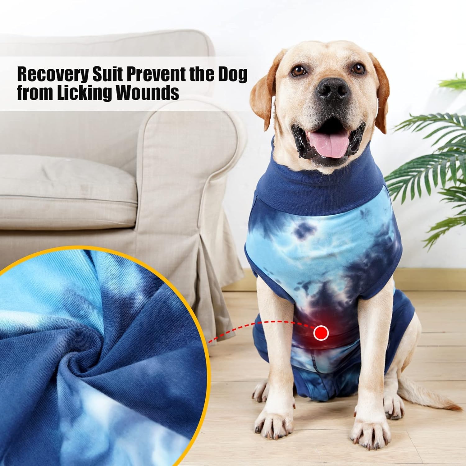 Traje de perro Genesungsanzug für Hunde nach Operationen, Hundekleidung, E-Halsband, Kegel-Alternative, Anti-Lecken-Haustier-Body, Hundekleidung für weibliche männliche Hunde, Katzen, Spay-Anzug
