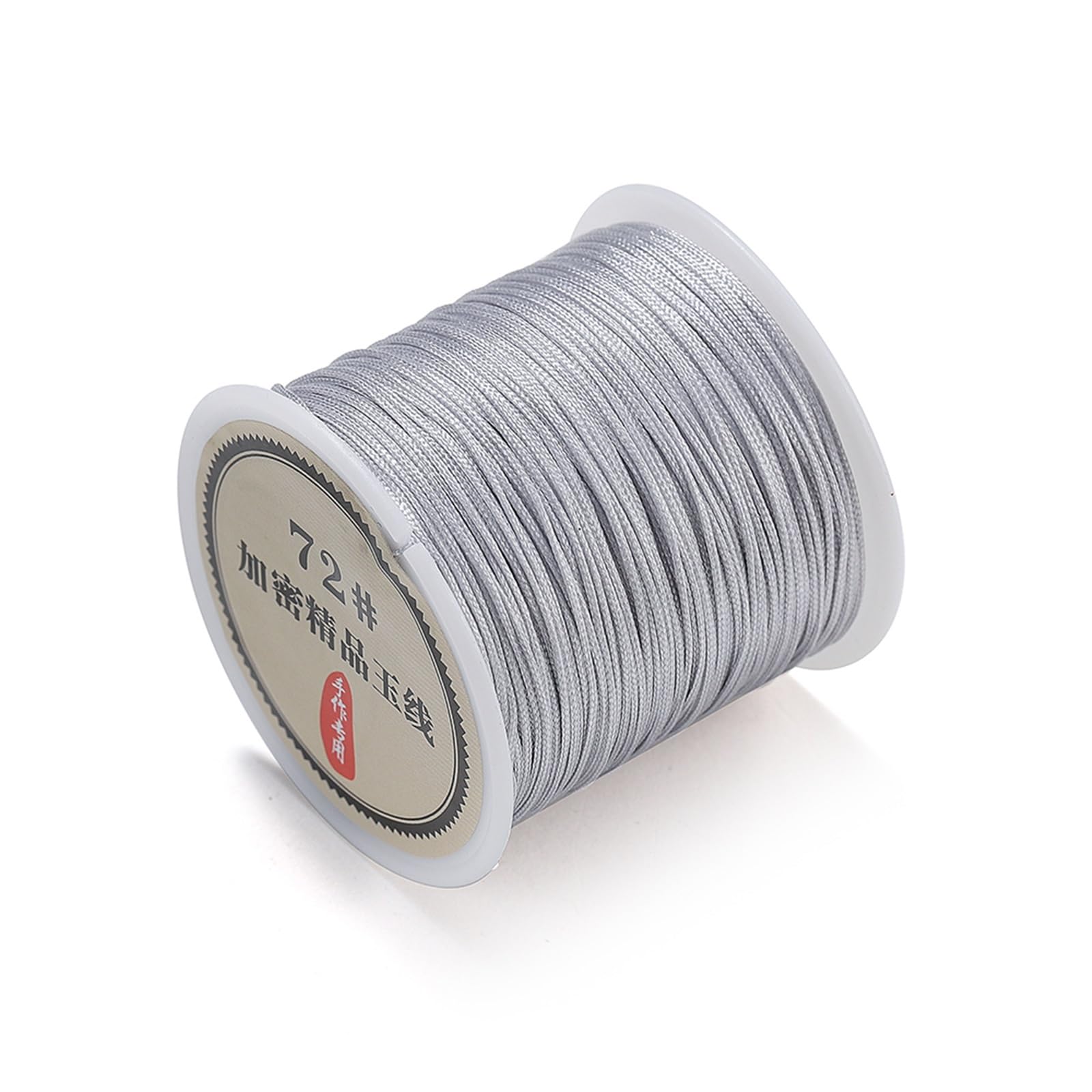 Nylon Cord Thread 20PCS 50M 0.8mm Nylon Thread Cord Chinese Knot Bracelet Braided String for DIY Tassel Beading for Making Bracelet, Necklace, Chinese Knot(Gray)