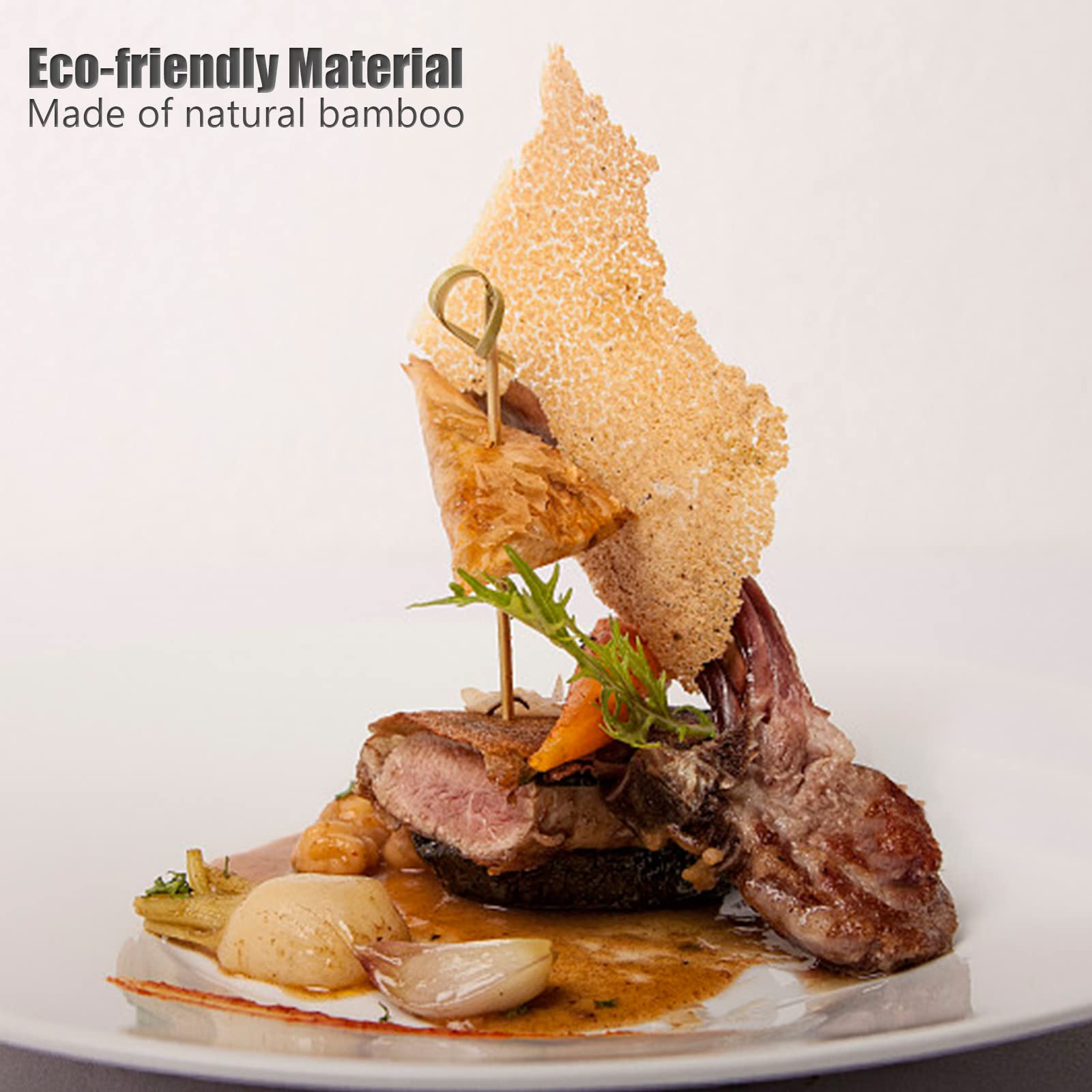 500 PCS Cocktail Picks, 4.7 Inch Cocktail Toothpicks Knot Skewers for Fruit, Cake, Barbecue Snacks, Appetizers Party Supplies