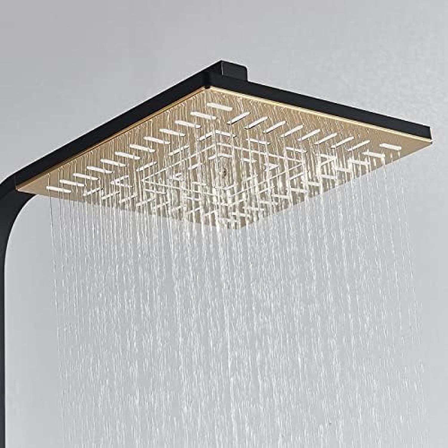 シャワーシステム, ビデ付きシャワー蛇口真鍮降雨バスルームシャワーセットハンドシャワー温冷水ミキサータップ付き、ビデ付き正方形、ビデ 壁に取り付けられたバスルーム  トイレ ビデ ミキサー スプレー キット エンシェント ブラウン ハンドヘルド ビデ スプレー トイレ ...