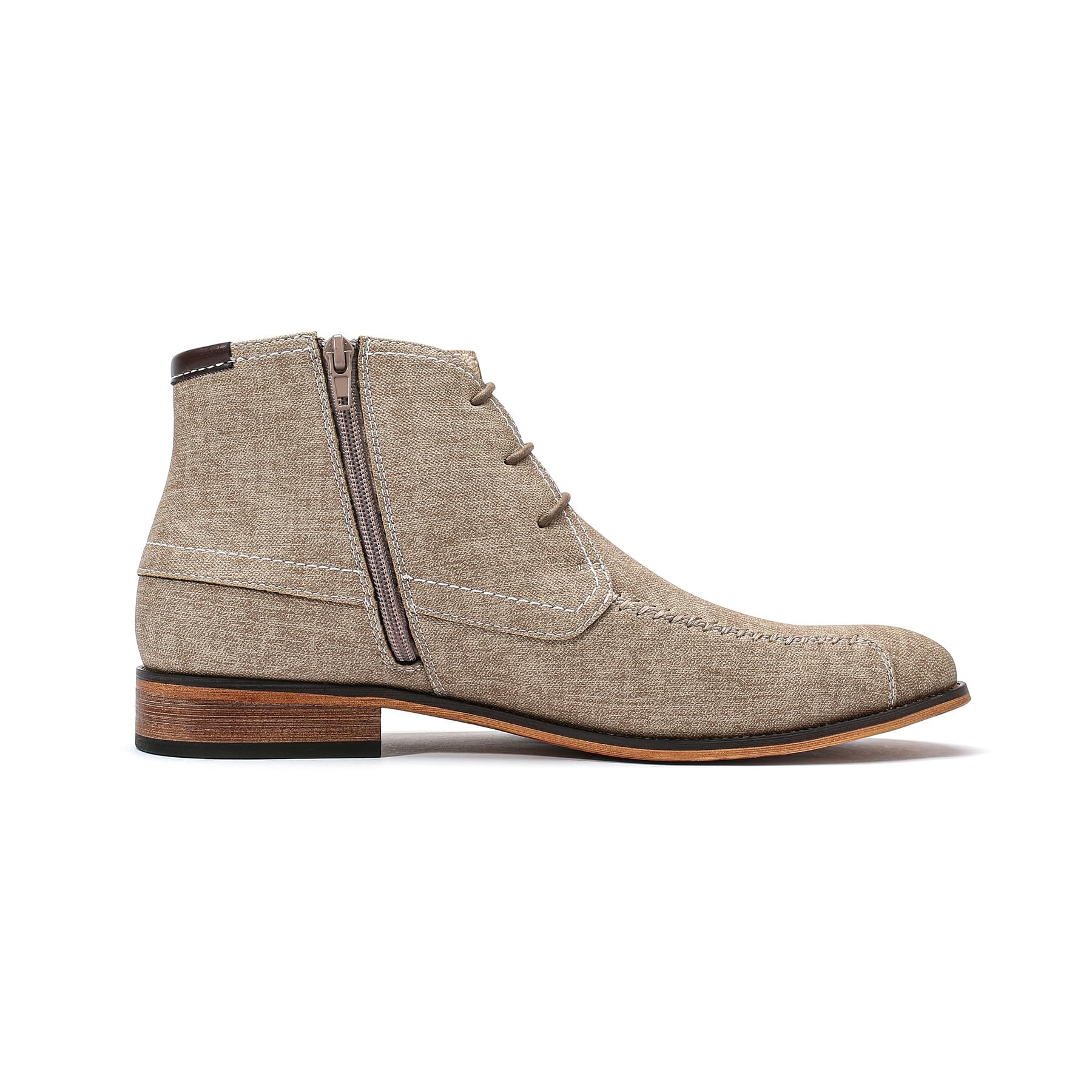 Allthemen Stivali da Uomo Chelsea Classici Lacci Stivaletti Vintage Casual Chukka Boots Suola in Gomma