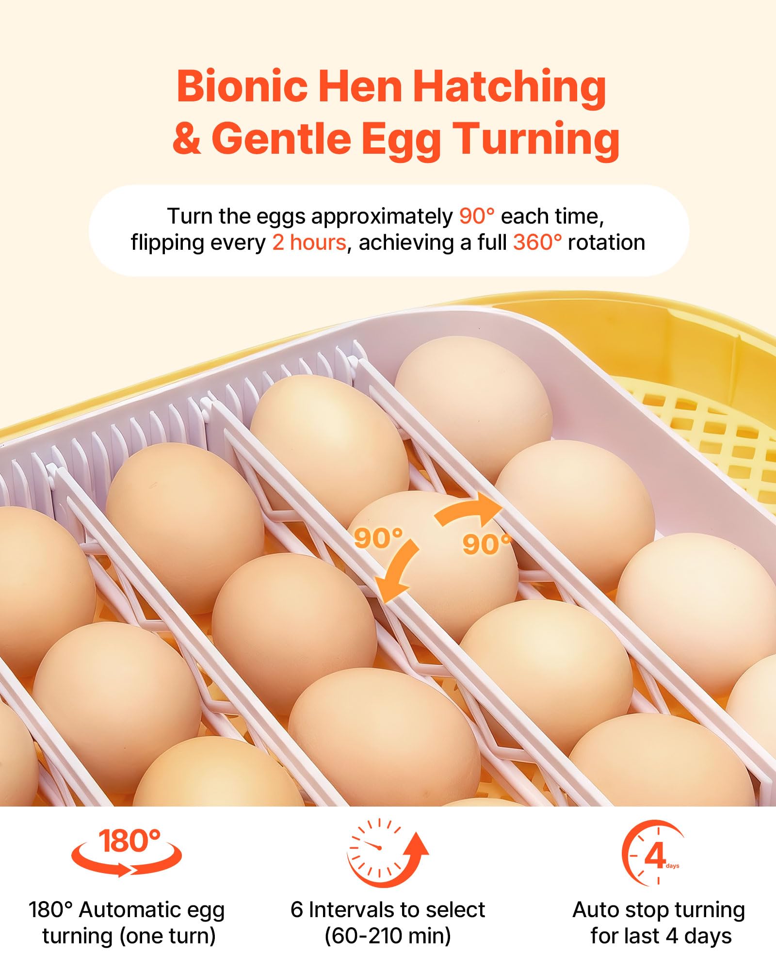VEVOR Couveuse Œuf Automatique 24 Œufs de Poule Incubateur Œuf pour Éclosion Œufs de Volaille Poussins Canetons Oies Cailles, avec Mire LED Affichage Température et Humidité Fenêtre Transparente 360°