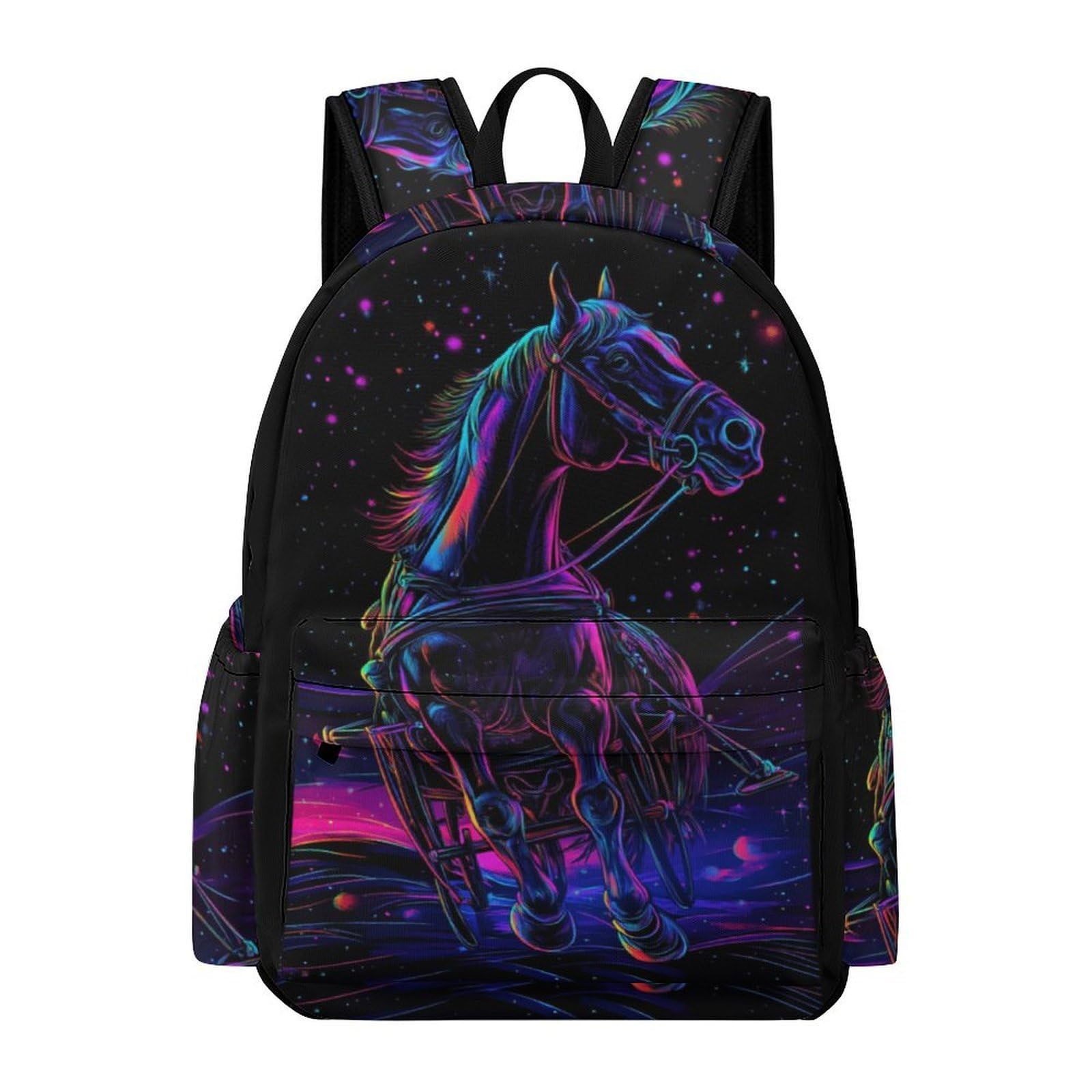 TPISLI Students Horse Rucksack Boys Girls 10-16 Years Everyday Durable Horse Animal Rucksack for Autumn Trip Travel Outdoor Gift, 15.6 Inch Laptop Backpack — image 1