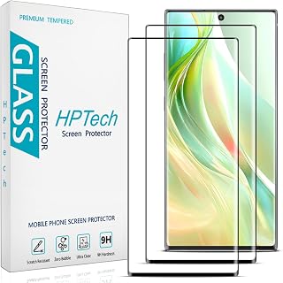 2 Pack Protector de Pantalla para Samsung Galaxy Note 10 Plus Mica Cristal Vidrio Templado, 3D Curvo Cobertura Total, Compatible con Funda