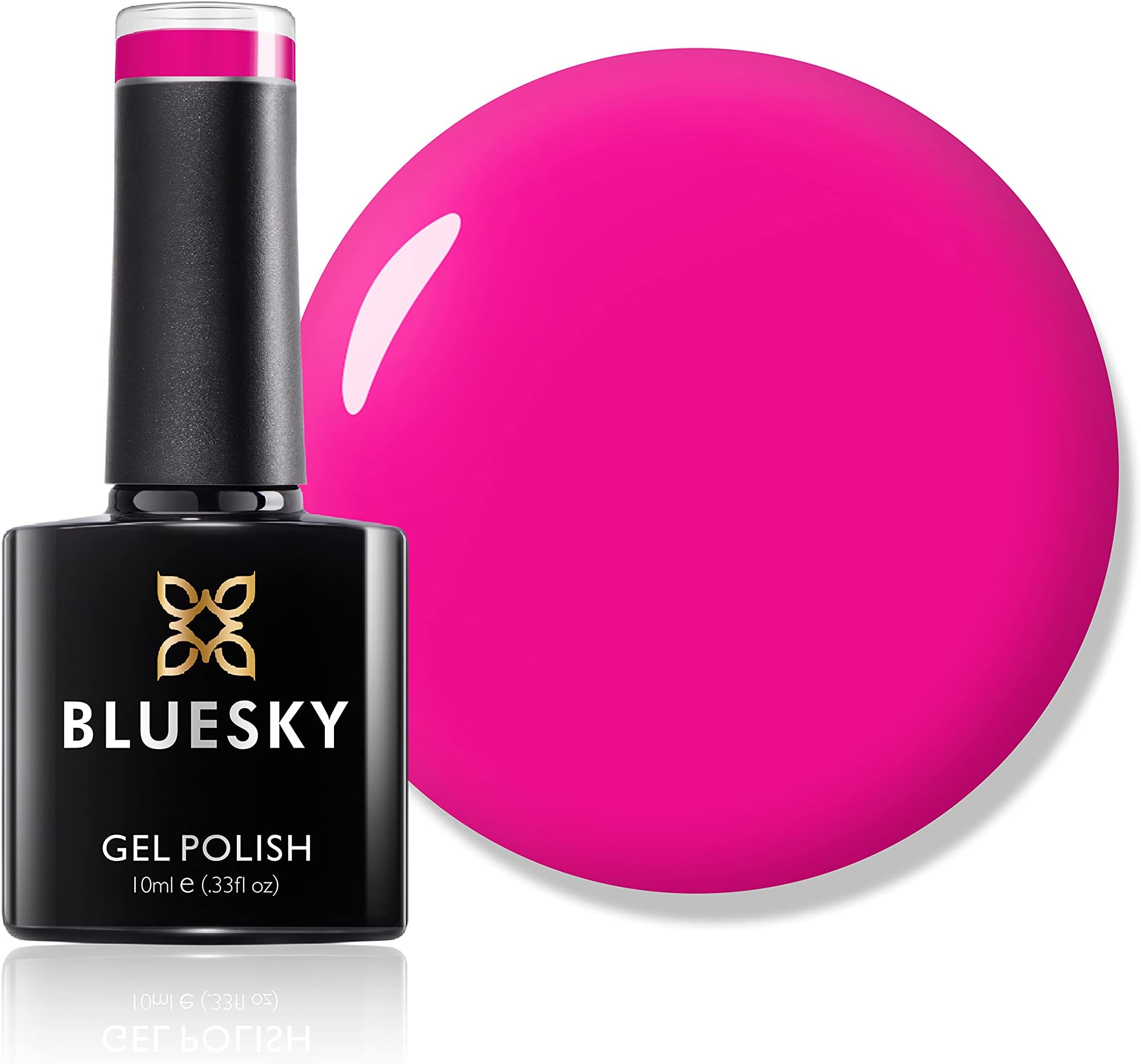Bluesky Gel Nail Polish, Fuchsia Fumble Neon36, Bright Neon Pink, Cerise, Fuchsia, Long Lasting, Chip Resistant, 10 ml (Requires Drying Under UV LED Lamp)
