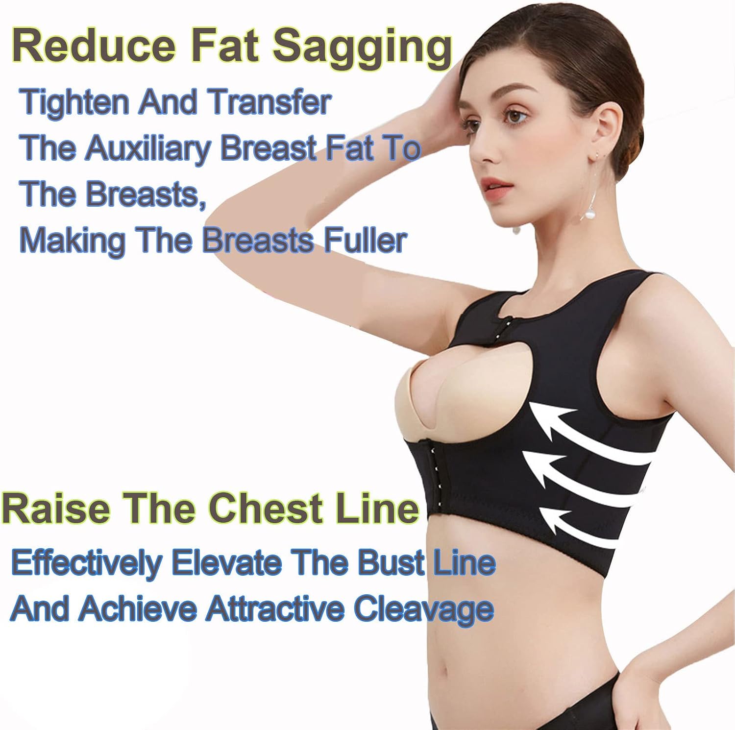 Invisible Shape Chest Clothes Chest Brace Belt Women Posture Corrector Brace Corset Back Support Brace Corrector,Black-Small