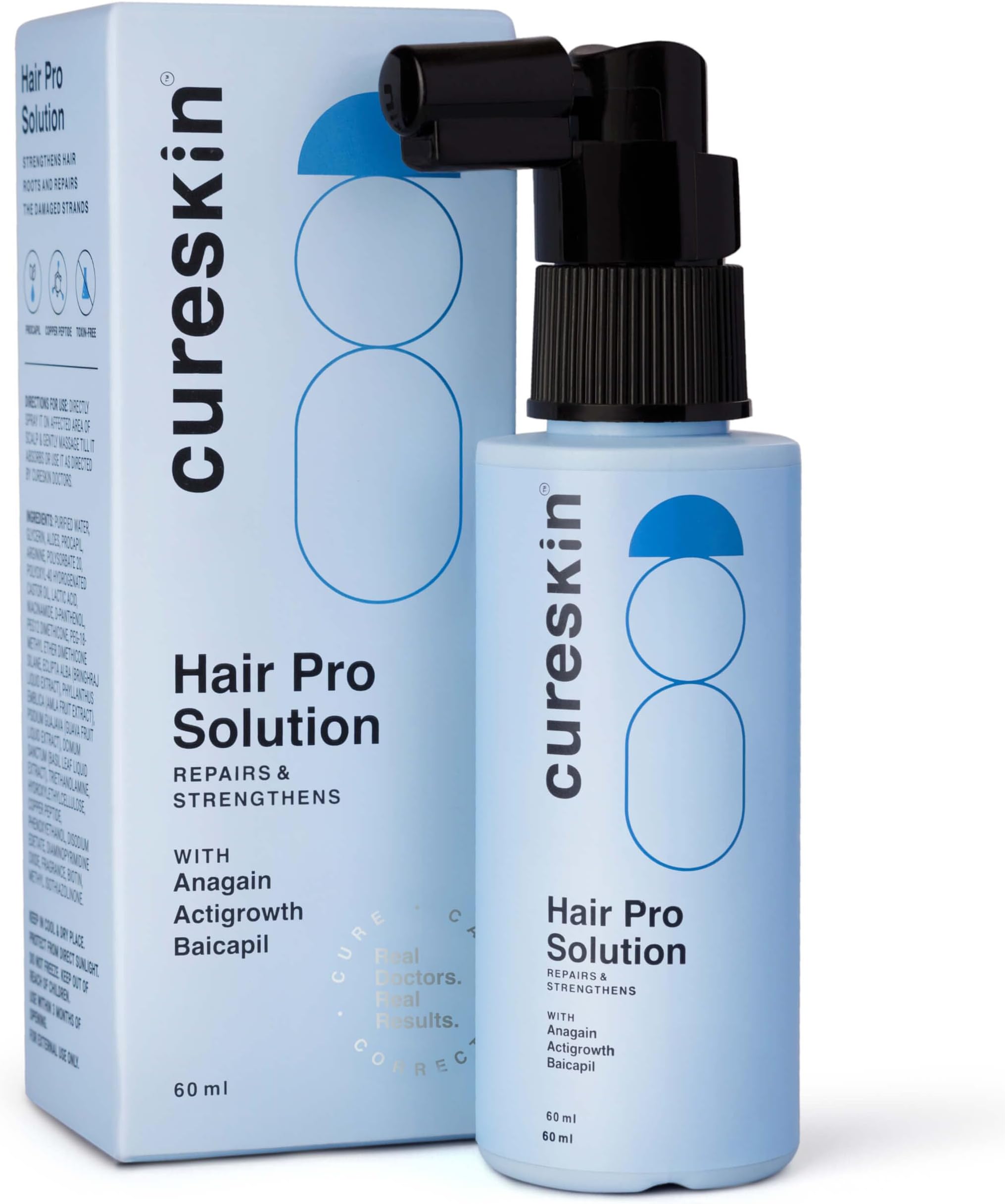 Cureskin Hair Growth Serum Rosemary Hair Spray | Rosemary Oil for Hair | Anti Hair Fall Serum for Men & Women | Strengthen Roots, Nourish Scalp, 2.02 Fl Oz (Pack of 1)