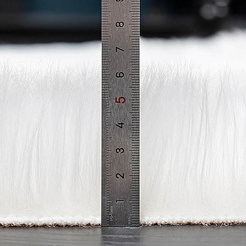 Miniatura 32 de Alfombra de piel sintética ultrasuave de 2 x 5 pies, 17 colores de piel de oveja sintética, alfombra lanuda para sofá, cojín de asiento, alfombra