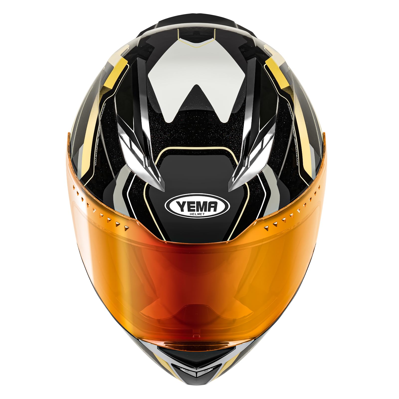 YEMA YM-850 Integralhelm Motorradhelm ECE 22.06, Fullface Helm mit Pinlock Anti-Beschlag & Belüftung, City Tour Helm für Herren und Damen，YM-850