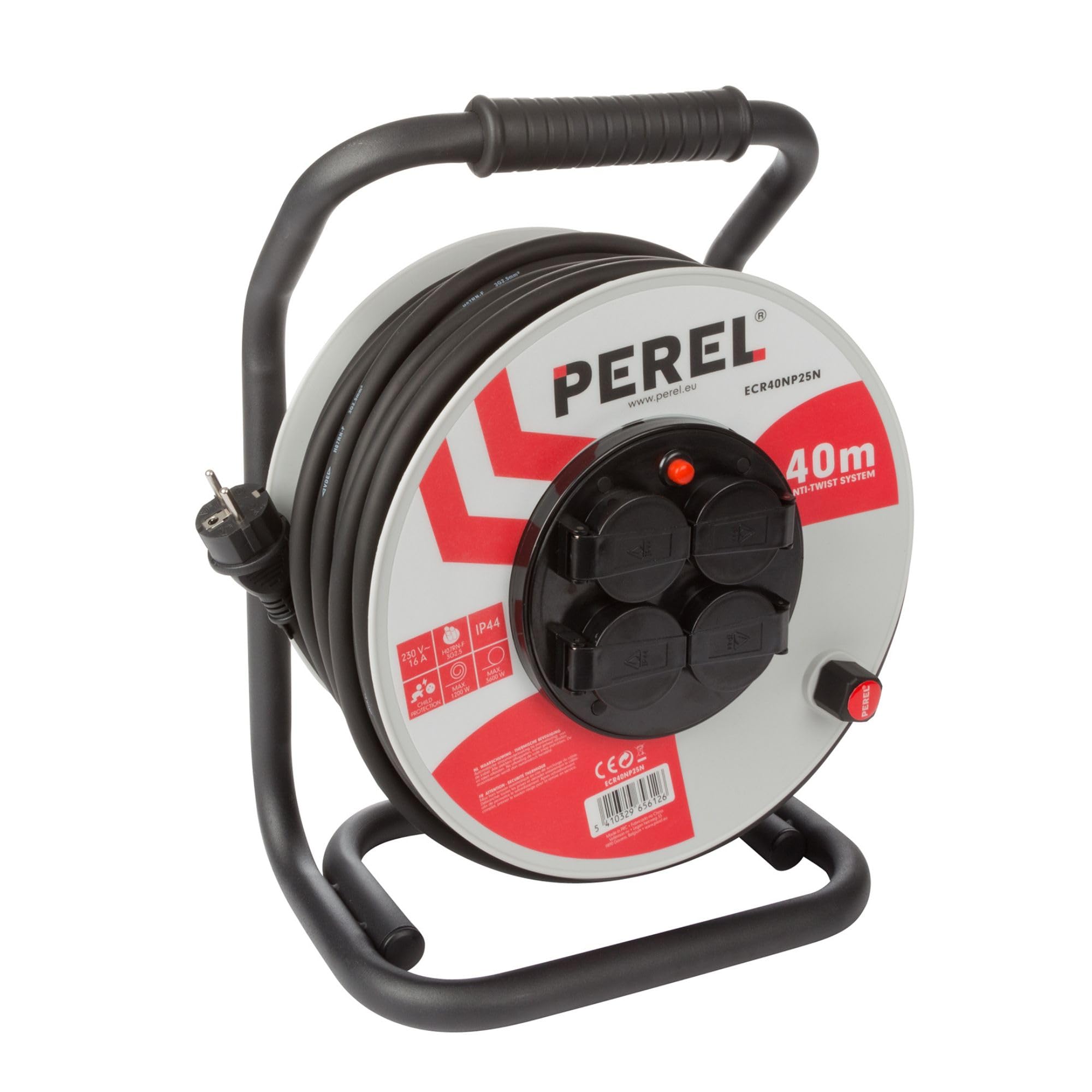 Système de fixation Perel ECR40NP25N en acier durable noir