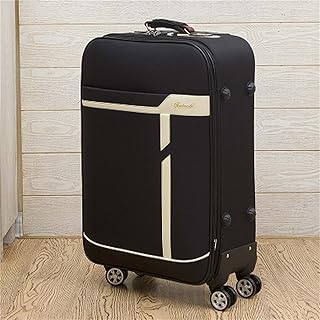 Bagagem de viagem 20 polegadas 24 polegadas Conjunto de bagagem de viagem masculino e feminino Trolley Mala de bordo Marca Saco de bordo Saco de bagagem com rodas com mala de mão (Cor: Preto (Único), Tamanho: 20 polegadas)