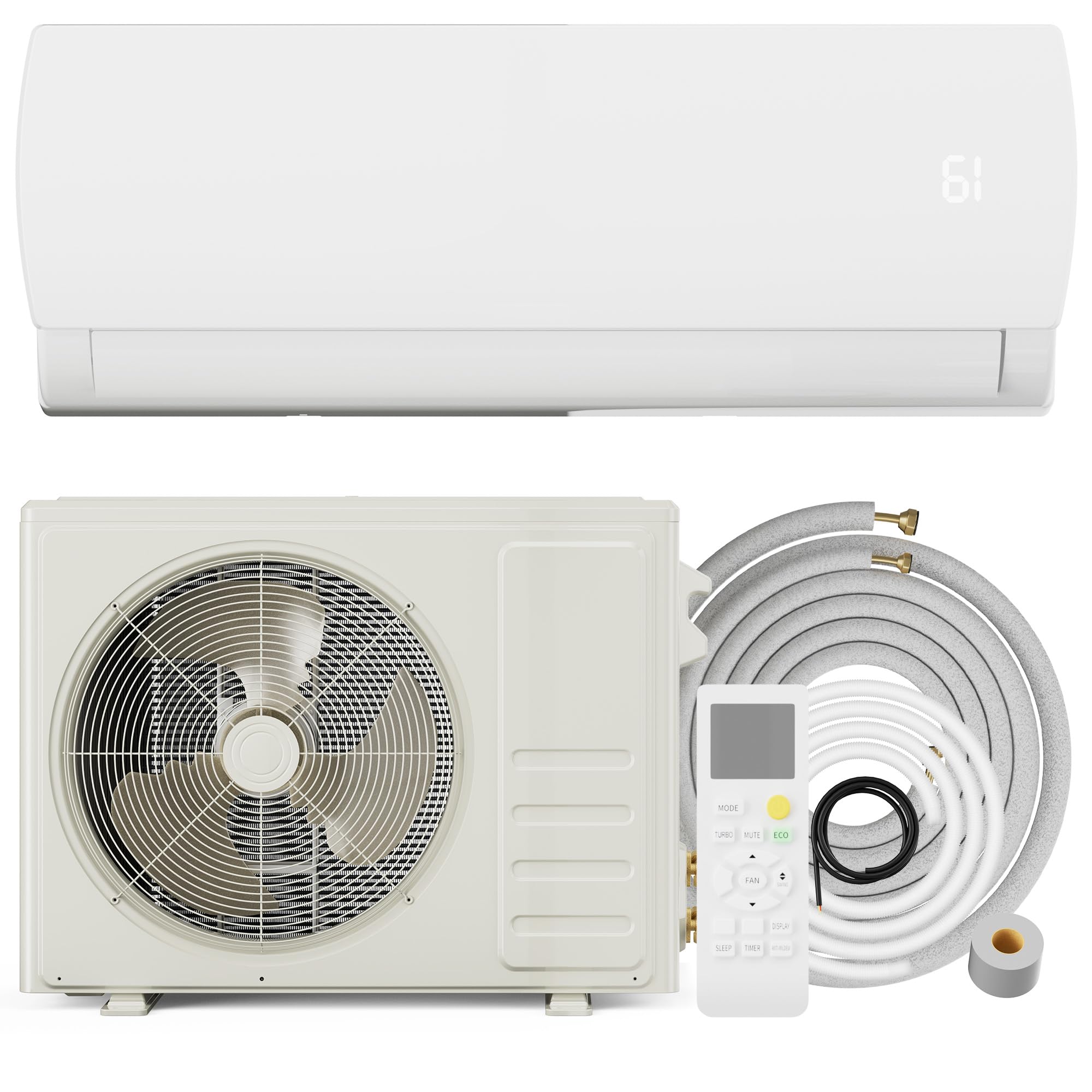 Uthfy 12000BTU Mini Split AC/Heating System indoor and outdoor units