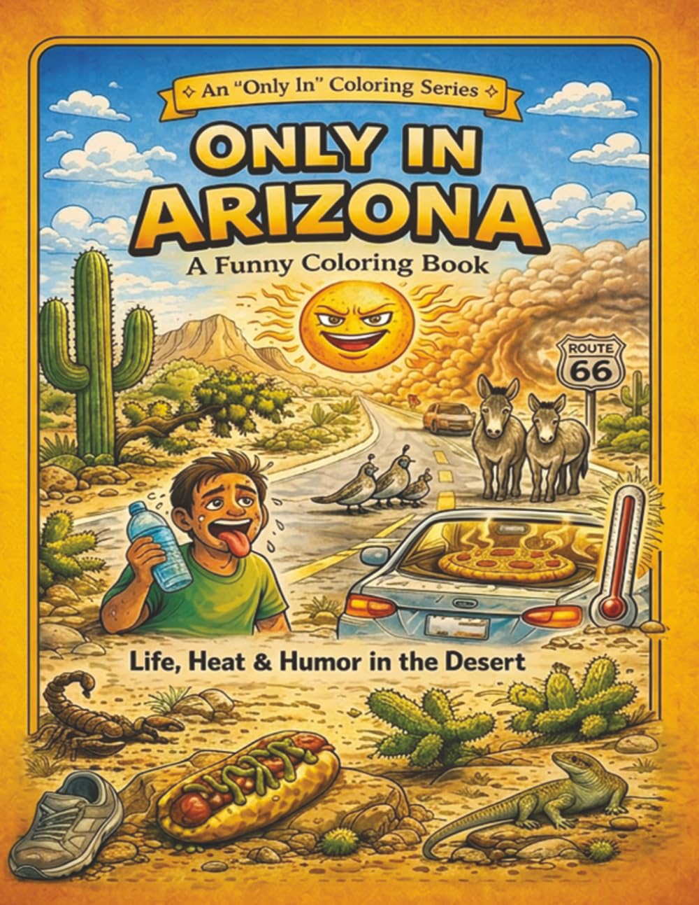 Only in Arizona: A Funny Coloring Book: Desert Humor, Heat, Cactus Life & Southwest Vibes (Only In Coloring Series)